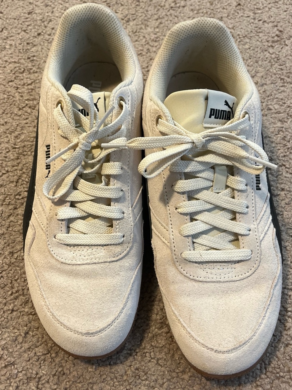Puma Off-White Suede Sneakers